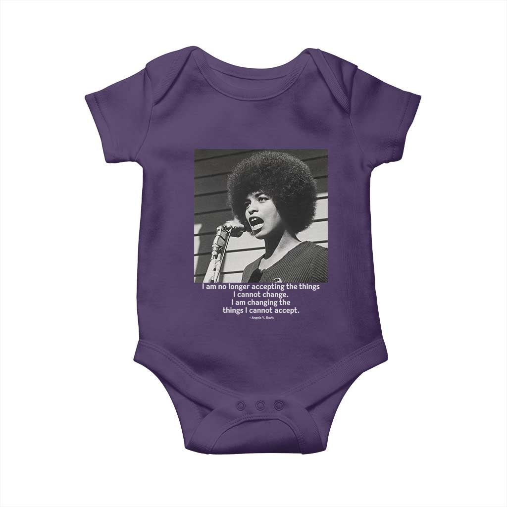 Angela Davis Inspirational Quote Baby Onesie Black History African Pride Power - Wonder Print Shop