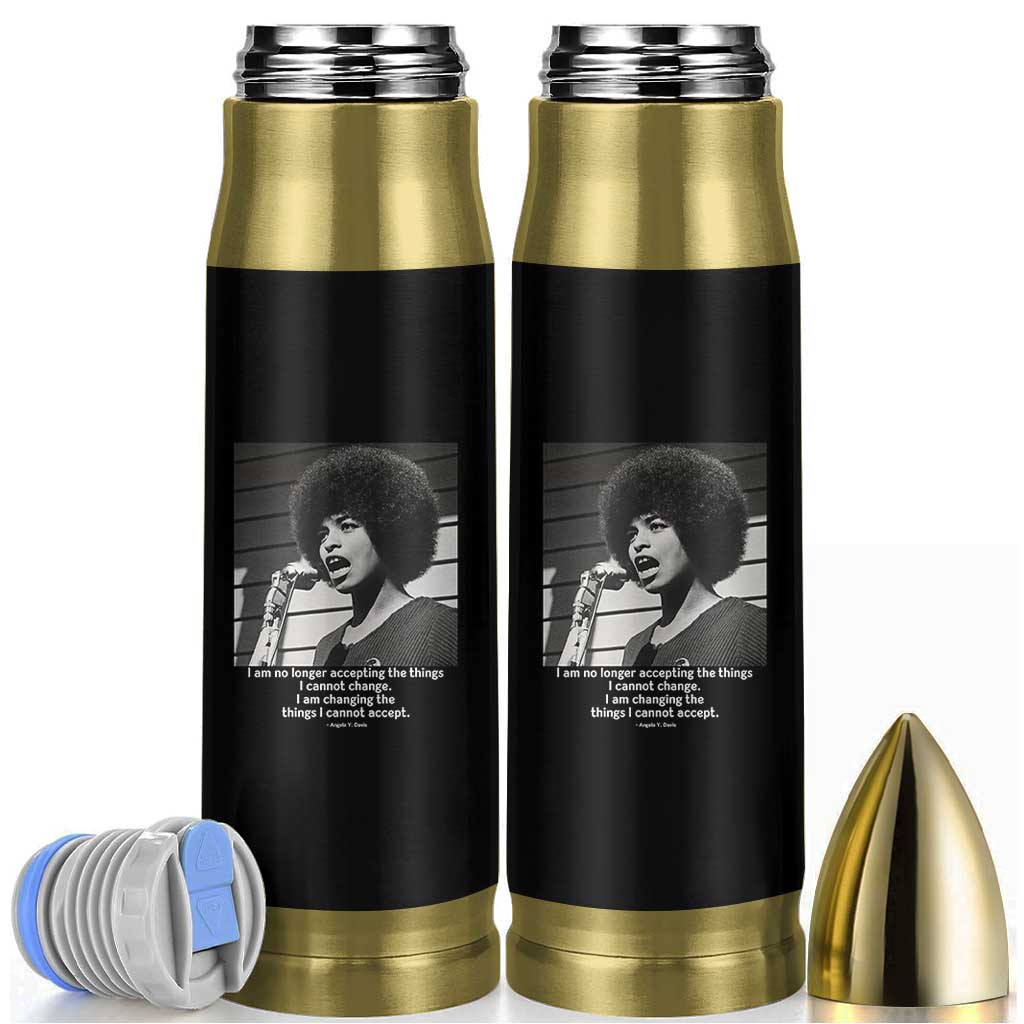 Angela Davis Inspirational Quote Bullet Tumbler Black History African Pride Power - Wonder Print Shop