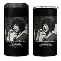 Angela Davis Inspirational Quote 4 in 1 Can Cooler Tumbler Black History African Pride Power - Wonder Print Shop