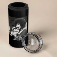 Angela Davis Inspirational Quote 4 in 1 Can Cooler Tumbler Black History African Pride Power - Wonder Print Shop
