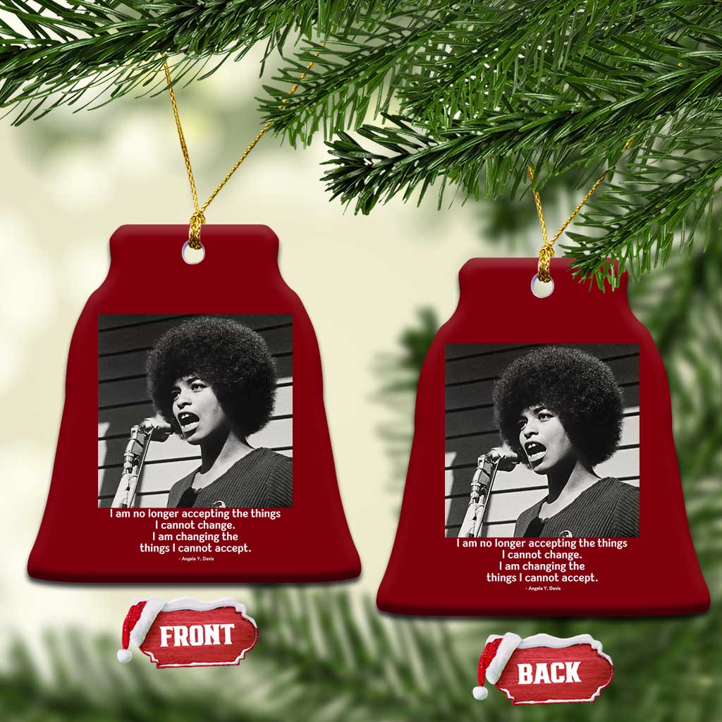 Angela Davis Inspirational Quote Ceramic Ornament Black History African Pride Power - Wonder Print Shop