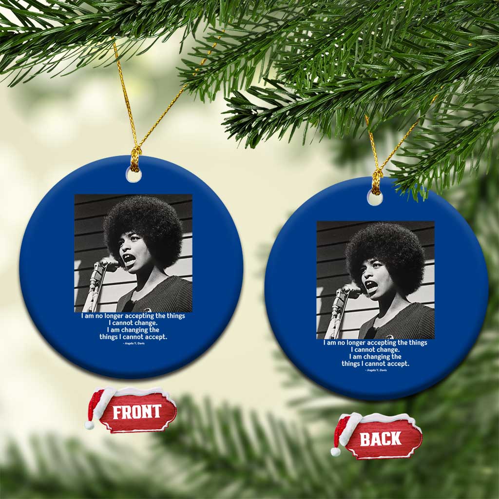 Angela Davis Inspirational Quote Ceramic Ornament Black History African Pride Power - Wonder Print Shop