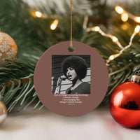 Angela Davis Inspirational Quote Ceramic Ornament Black History African Pride Power - Wonder Print Shop