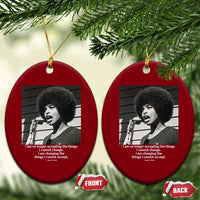 Angela Davis Inspirational Quote Ceramic Ornament Black History African Pride Power - Wonder Print Shop