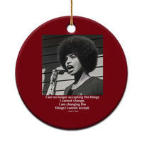 Angela Davis Inspirational Quote Ceramic Ornament Black History African Pride Power - Wonder Print Shop