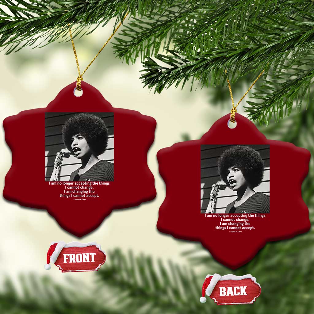 Angela Davis Inspirational Quote Ceramic Ornament Black History African Pride Power - Wonder Print Shop
