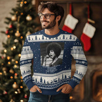 Angela Davis Inspirational Quote Ugly Christmas Sweater Black History African Pride Power - Wonder Print Shop