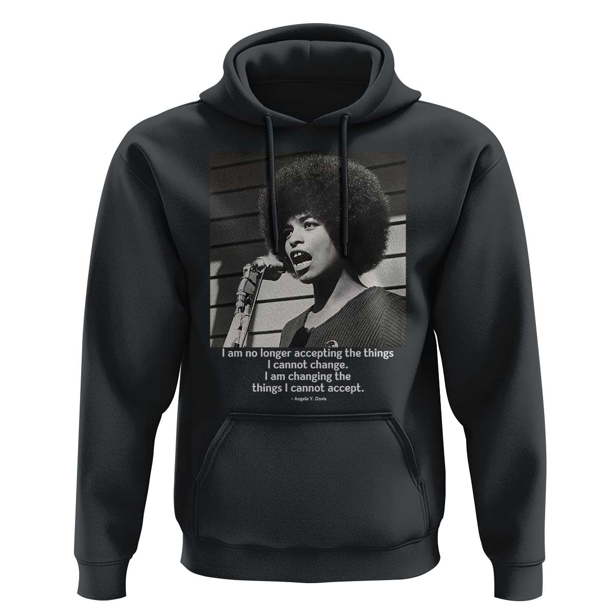 Angela Davis Inspirational Quote Hoodie Black History African Pride Power - Wonder Print Shop