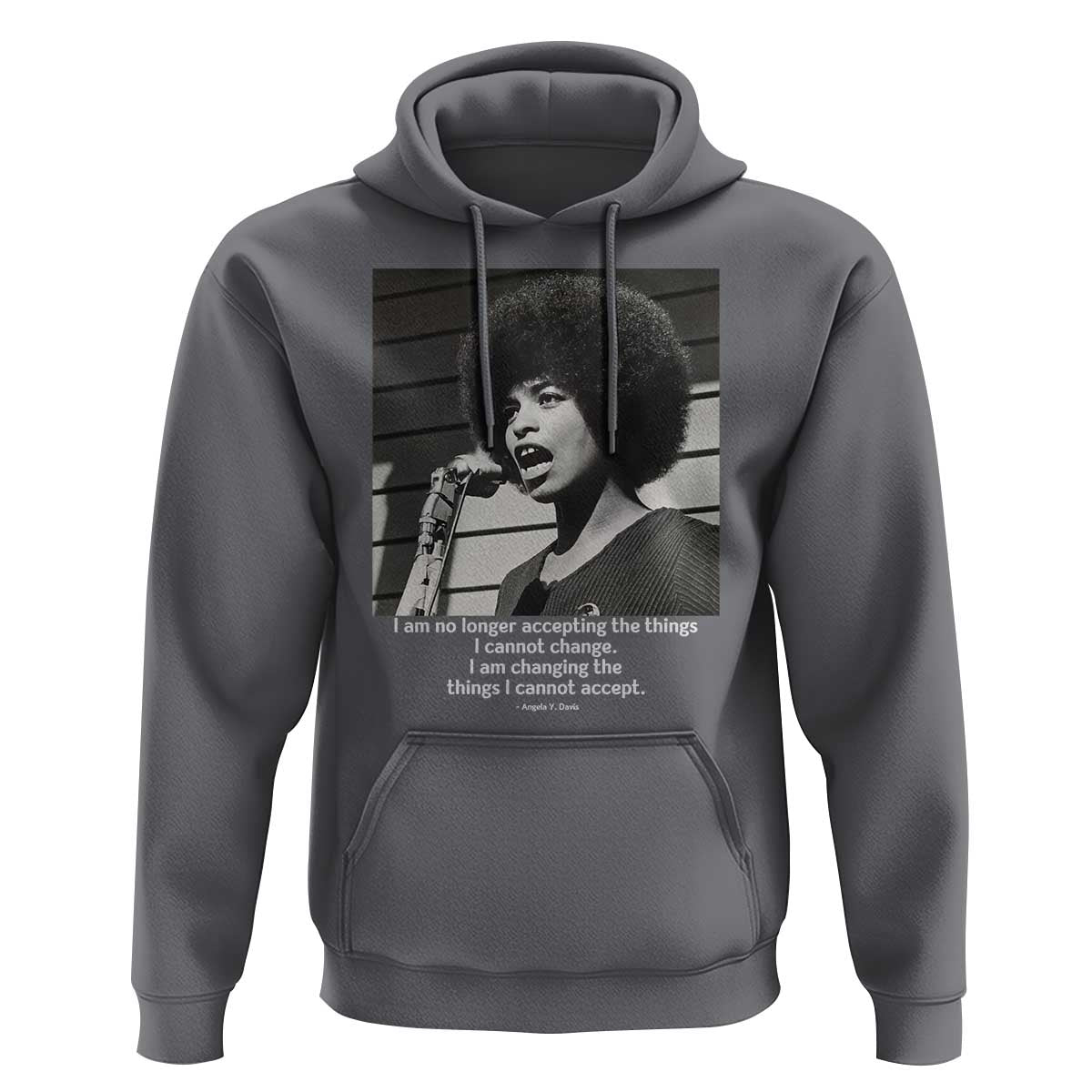 Angela Davis Inspirational Quote Hoodie Black History African Pride Power - Wonder Print Shop