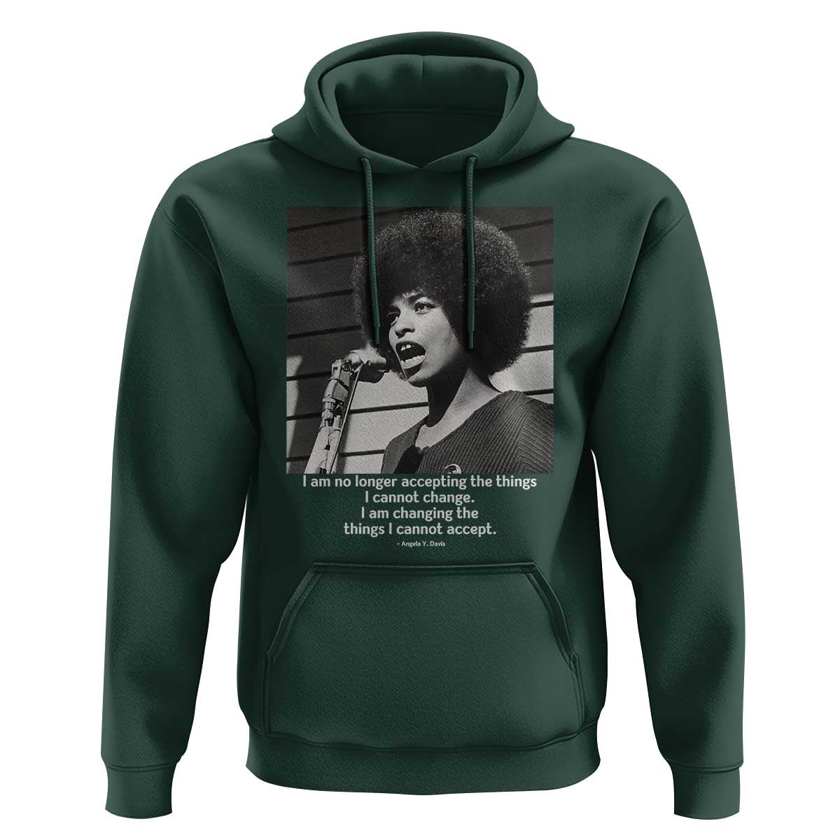 Angela Davis Inspirational Quote Hoodie Black History African Pride Power - Wonder Print Shop