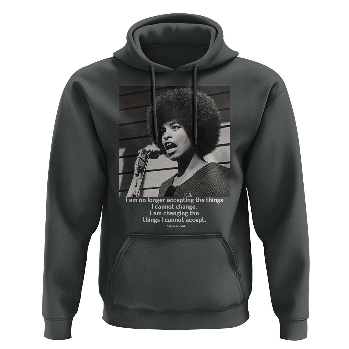 Angela Davis Inspirational Quote Hoodie Black History African Pride Power - Wonder Print Shop