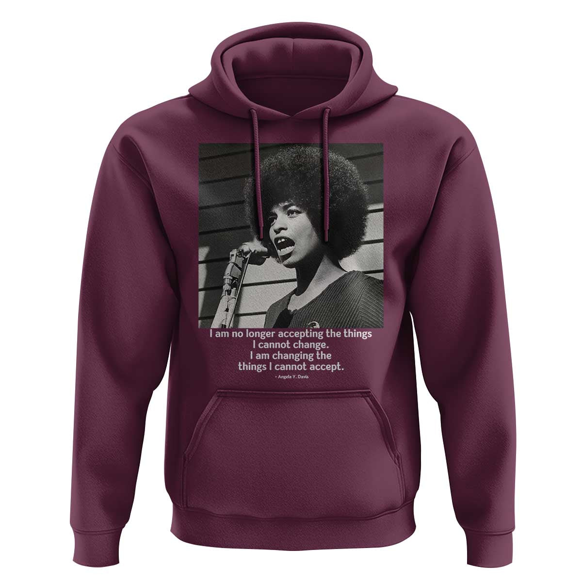 Angela Davis Inspirational Quote Hoodie Black History African Pride Power - Wonder Print Shop