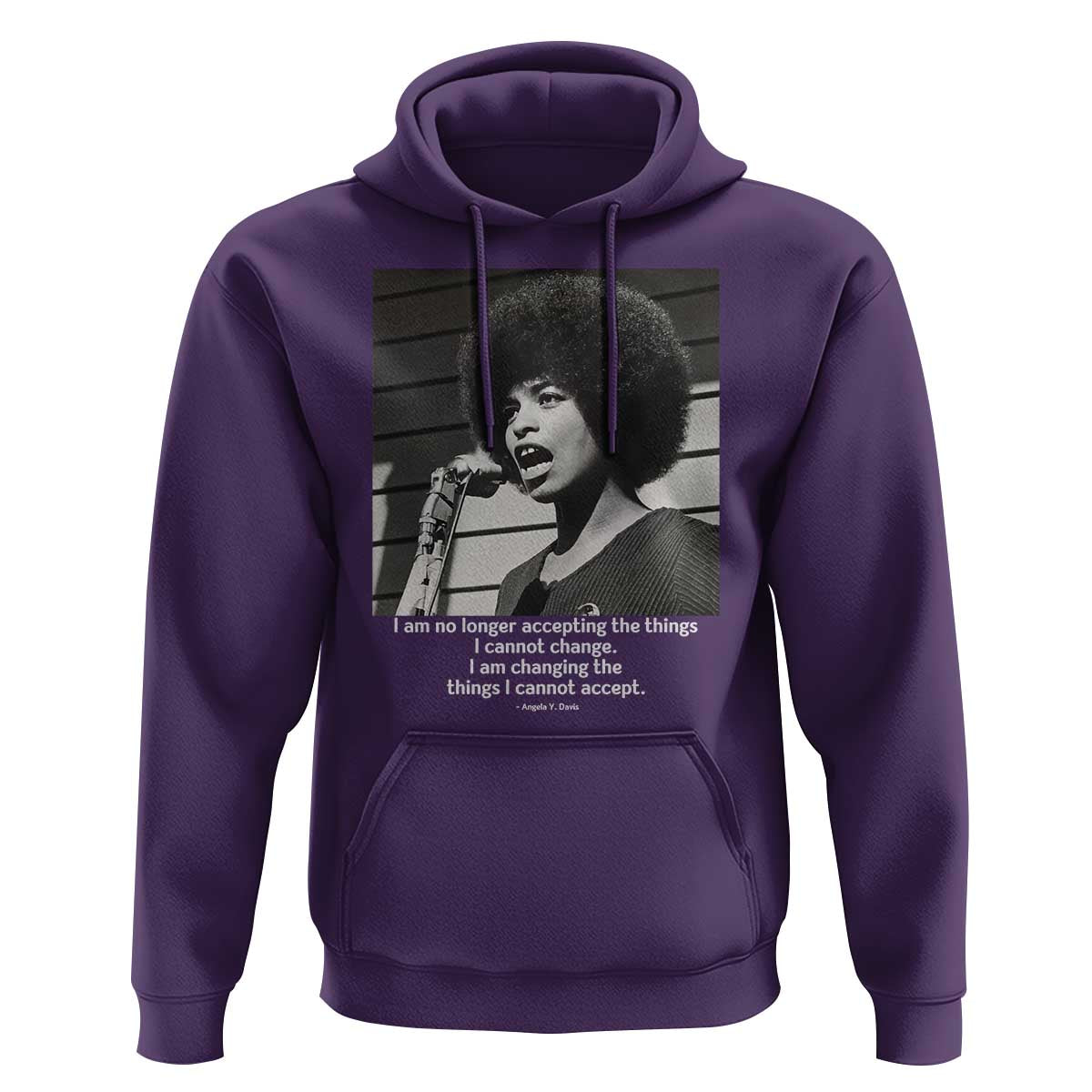 Angela Davis Inspirational Quote Hoodie Black History African Pride Power - Wonder Print Shop