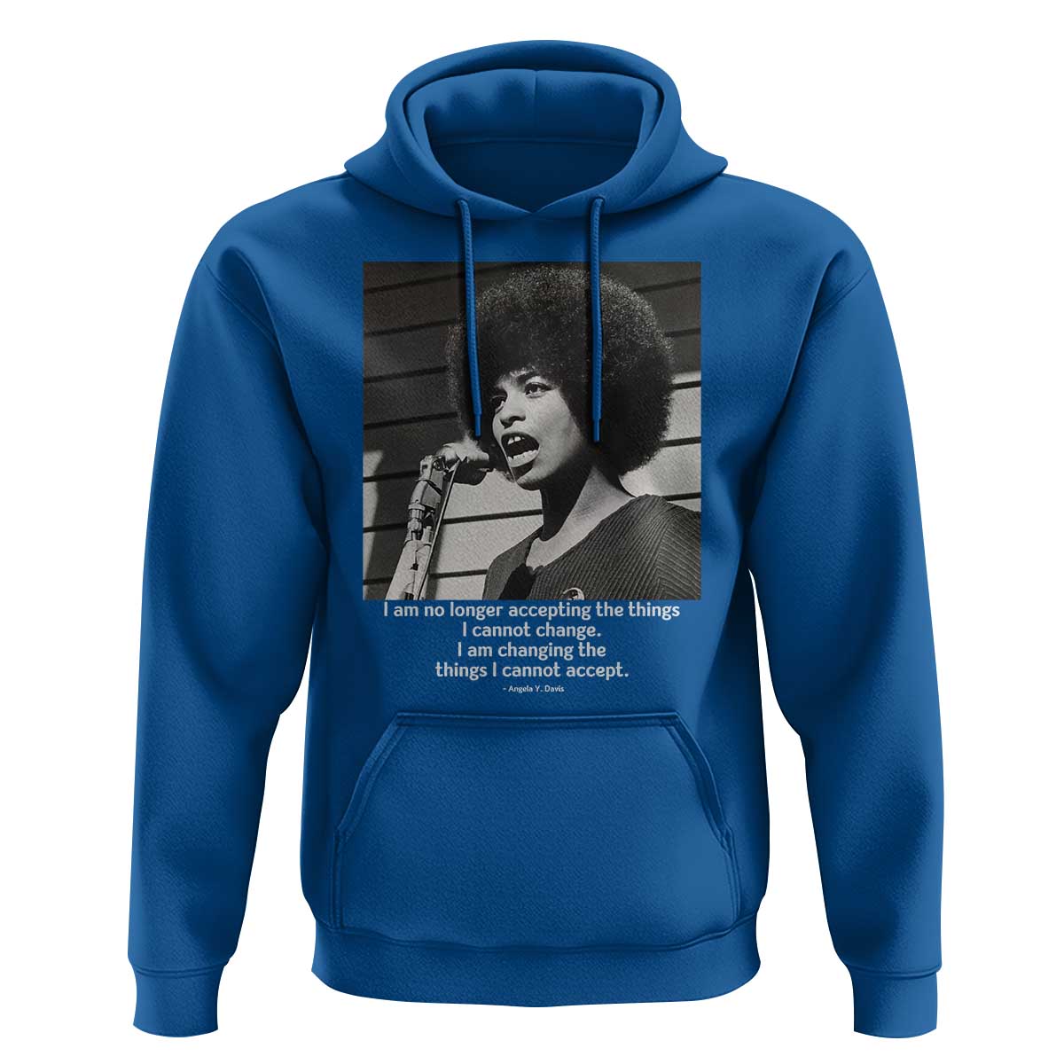 Angela Davis Inspirational Quote Hoodie Black History African Pride Power - Wonder Print Shop