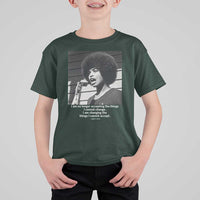 Angela Davis Inspirational Quote T Shirt For Kid Black History African Pride Power - Wonder Print Shop