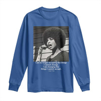 Angela Davis Inspirational Quote Long Sleeve Shirt Black History African Pride Power - Wonder Print Shop