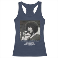Angela Davis Inspirational Quote Racerback Tank Top Black History African Pride Power - Wonder Print Shop