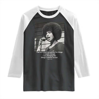 Angela Davis Inspirational Quote Raglan Shirt Black History African Pride Power - Wonder Print Shop