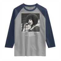 Angela Davis Inspirational Quote Raglan Shirt Black History African Pride Power - Wonder Print Shop