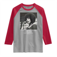 Angela Davis Inspirational Quote Raglan Shirt Black History African Pride Power - Wonder Print Shop
