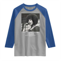 Angela Davis Inspirational Quote Raglan Shirt Black History African Pride Power - Wonder Print Shop