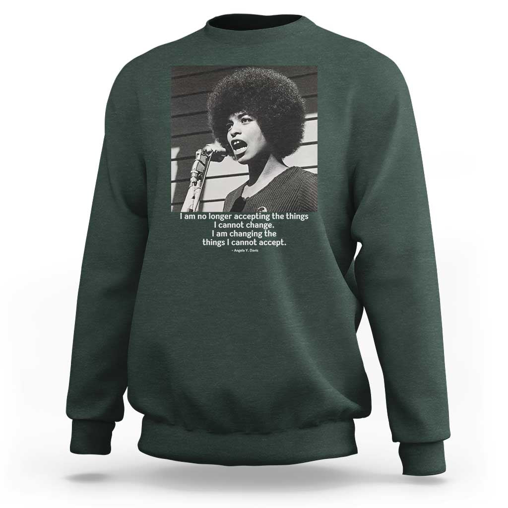 Angela Davis Inspirational Quote Sweatshirt Black History African Pride Power - Wonder Print Shop