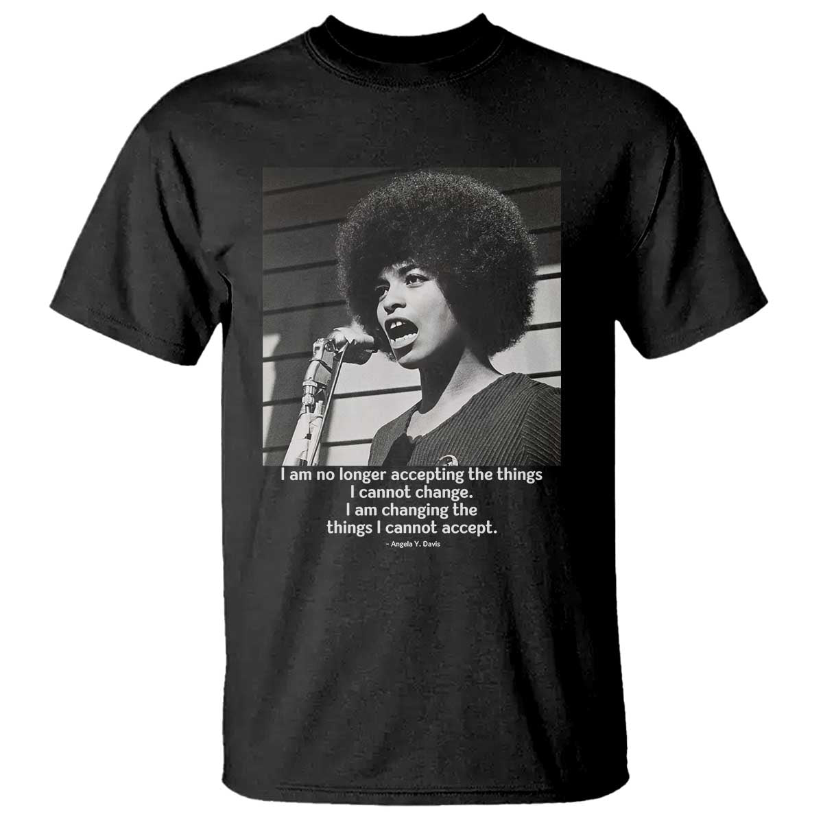 Angela Davis Inspirational Quote T Shirt Black History African Pride Power - Wonder Print Shop