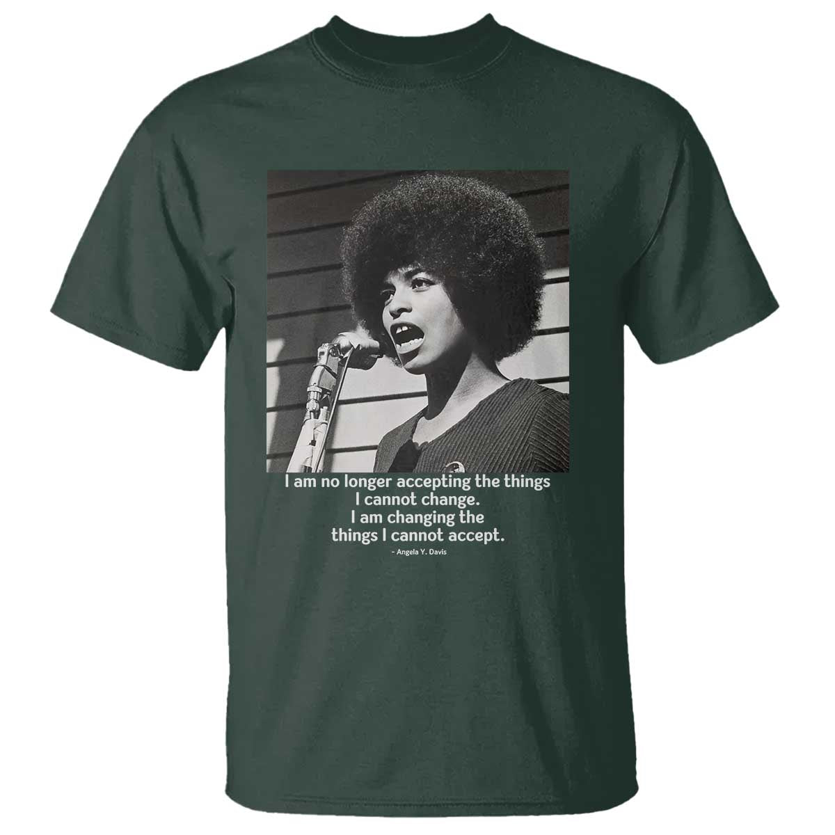 Angela Davis Inspirational Quote T Shirt Black History African Pride Power - Wonder Print Shop
