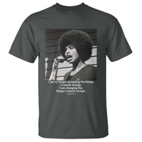 Angela Davis Inspirational Quote T Shirt Black History African Pride Power - Wonder Print Shop