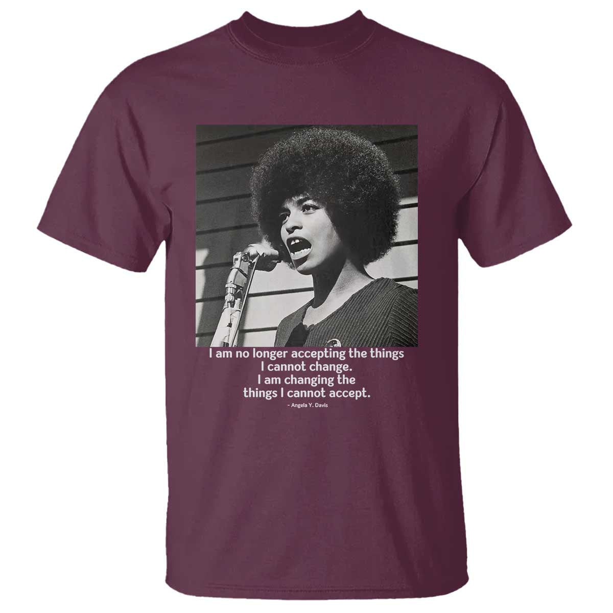 Angela Davis Inspirational Quote T Shirt Black History African Pride Power - Wonder Print Shop