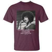 Angela Davis Inspirational Quote T Shirt Black History African Pride Power - Wonder Print Shop