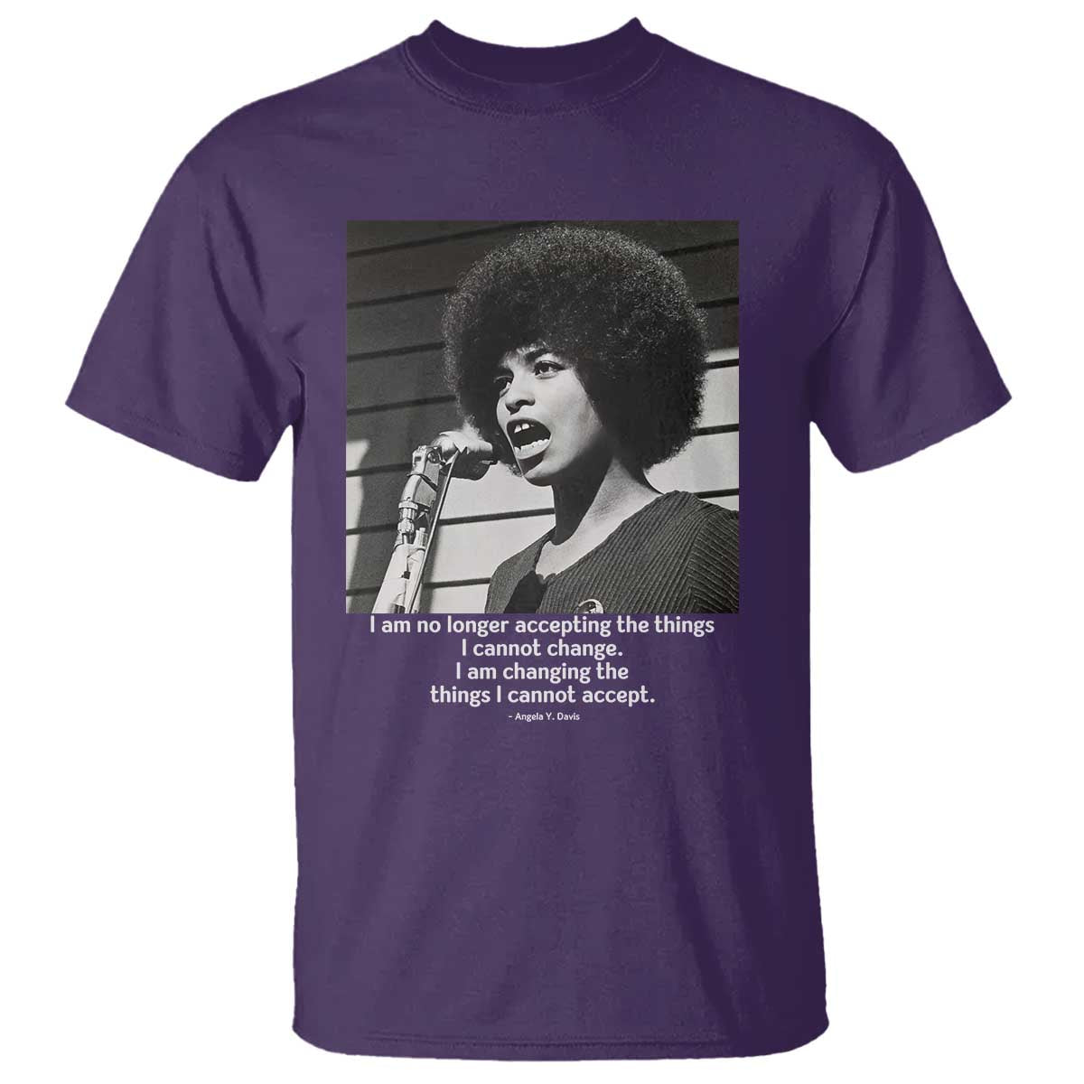 Angela Davis Inspirational Quote T Shirt Black History African Pride Power - Wonder Print Shop