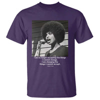 Angela Davis Inspirational Quote T Shirt Black History African Pride Power - Wonder Print Shop