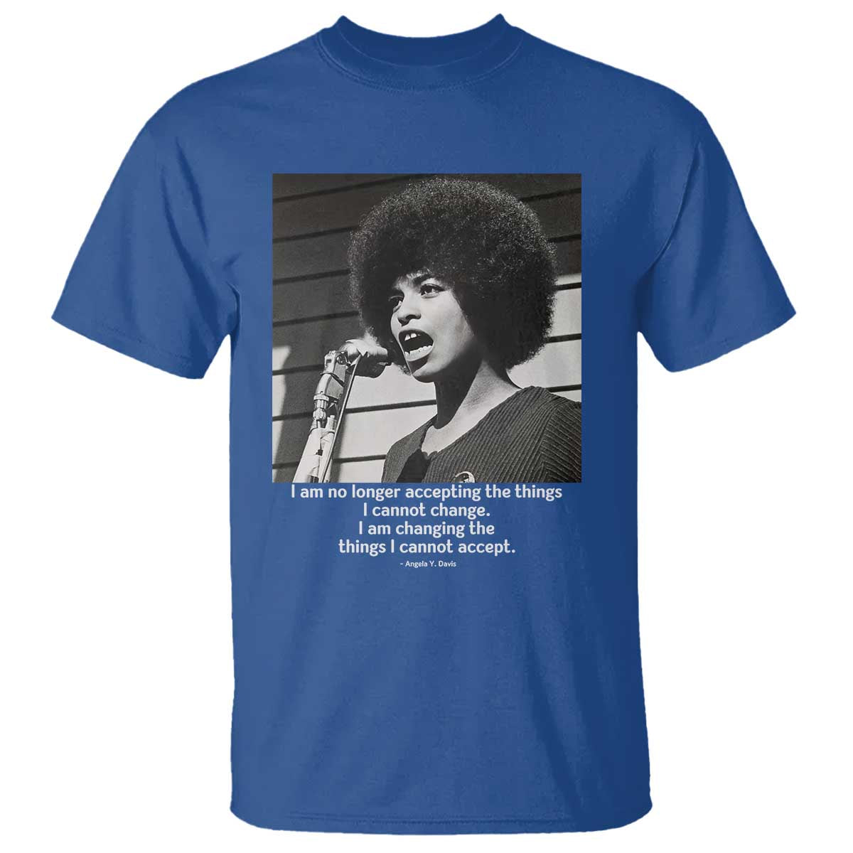 Angela Davis Inspirational Quote T Shirt Black History African Pride Power - Wonder Print Shop