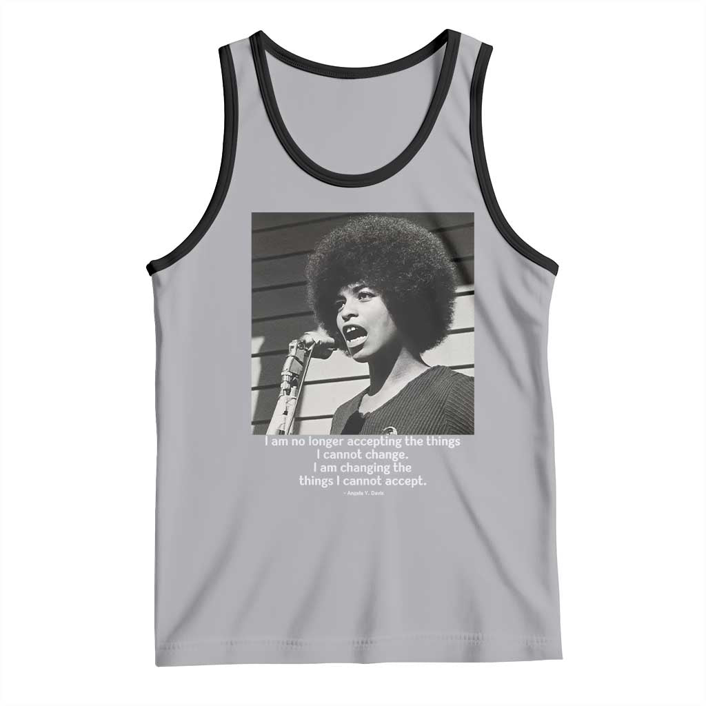 Angela Davis Inspirational Quote Tank Top Black History African Pride Power - Wonder Print Shop