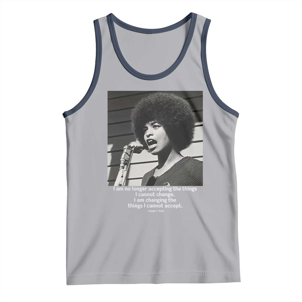 Angela Davis Inspirational Quote Tank Top Black History African Pride Power - Wonder Print Shop
