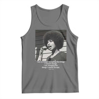 Angela Davis Inspirational Quote Tank Top Black History African Pride Power - Wonder Print Shop
