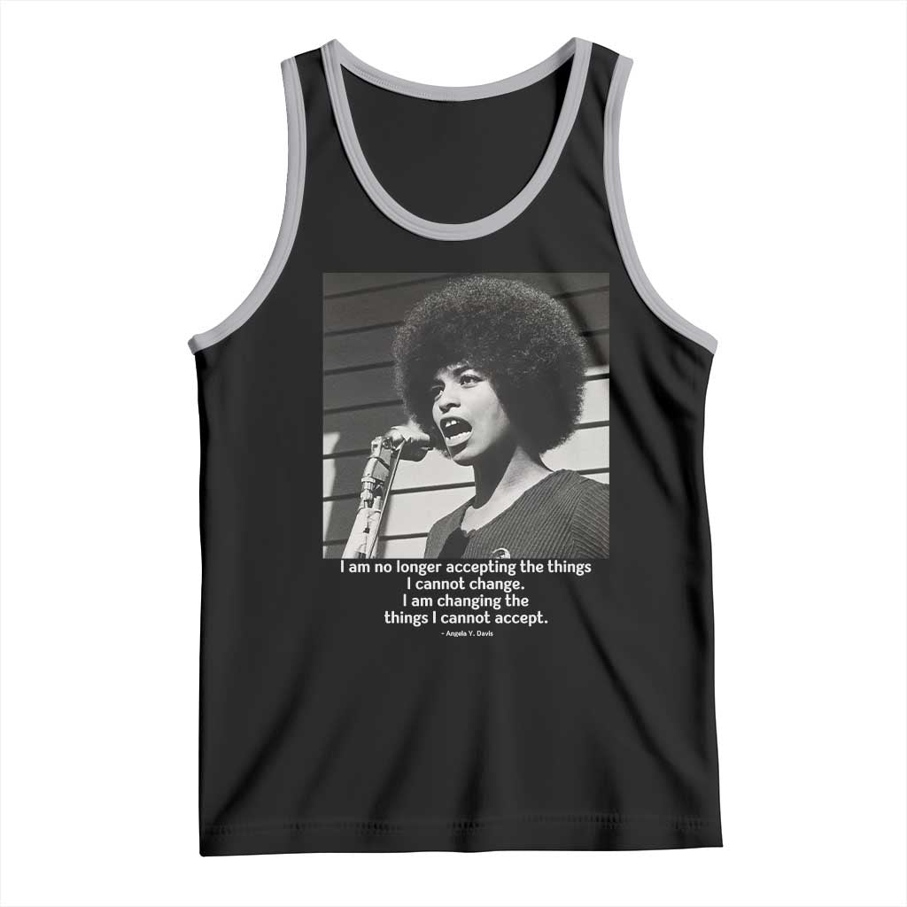 Angela Davis Inspirational Quote Tank Top Black History African Pride Power - Wonder Print Shop
