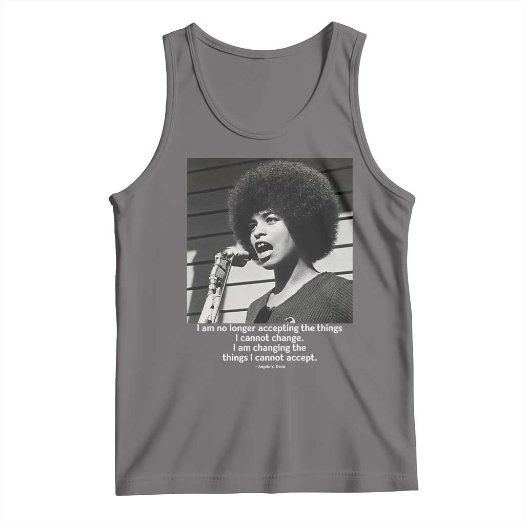 Angela Davis Inspirational Quote Tank Top Black History African Pride Power - Wonder Print Shop