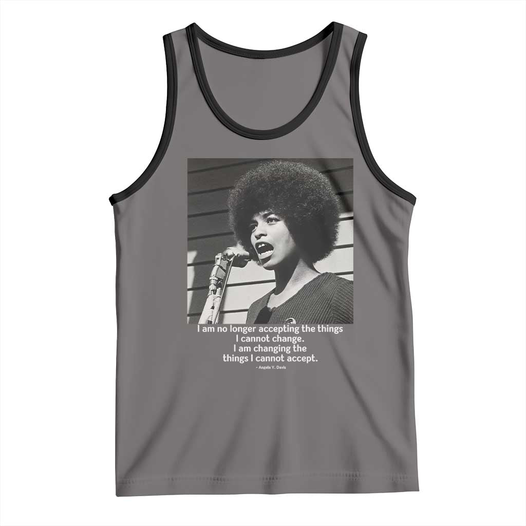 Angela Davis Inspirational Quote Tank Top Black History African Pride Power - Wonder Print Shop