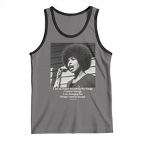 Angela Davis Inspirational Quote Tank Top Black History African Pride Power - Wonder Print Shop