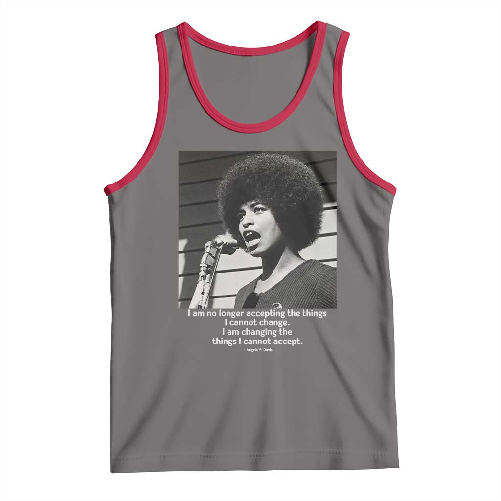 Angela Davis Inspirational Quote Tank Top Black History African Pride Power - Wonder Print Shop
