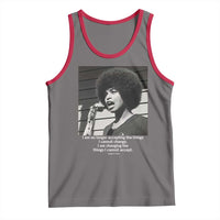 Angela Davis Inspirational Quote Tank Top Black History African Pride Power - Wonder Print Shop
