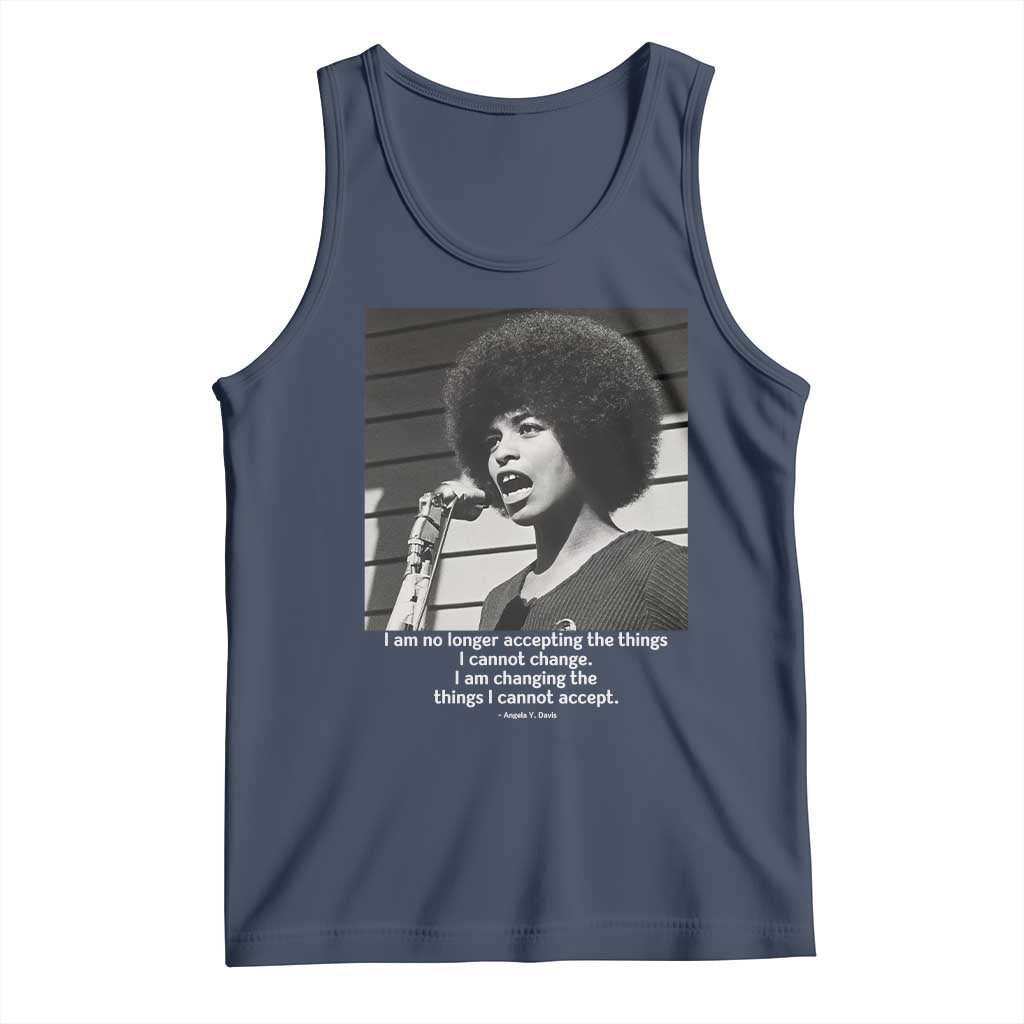 Angela Davis Inspirational Quote Tank Top Black History African Pride Power - Wonder Print Shop