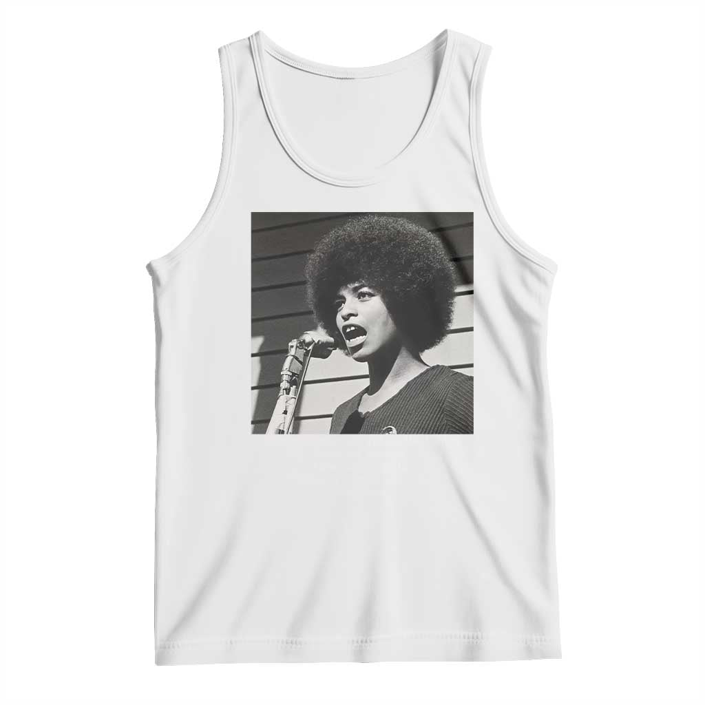 Angela Davis Inspirational Quote Tank Top Black History African Pride Power - Wonder Print Shop