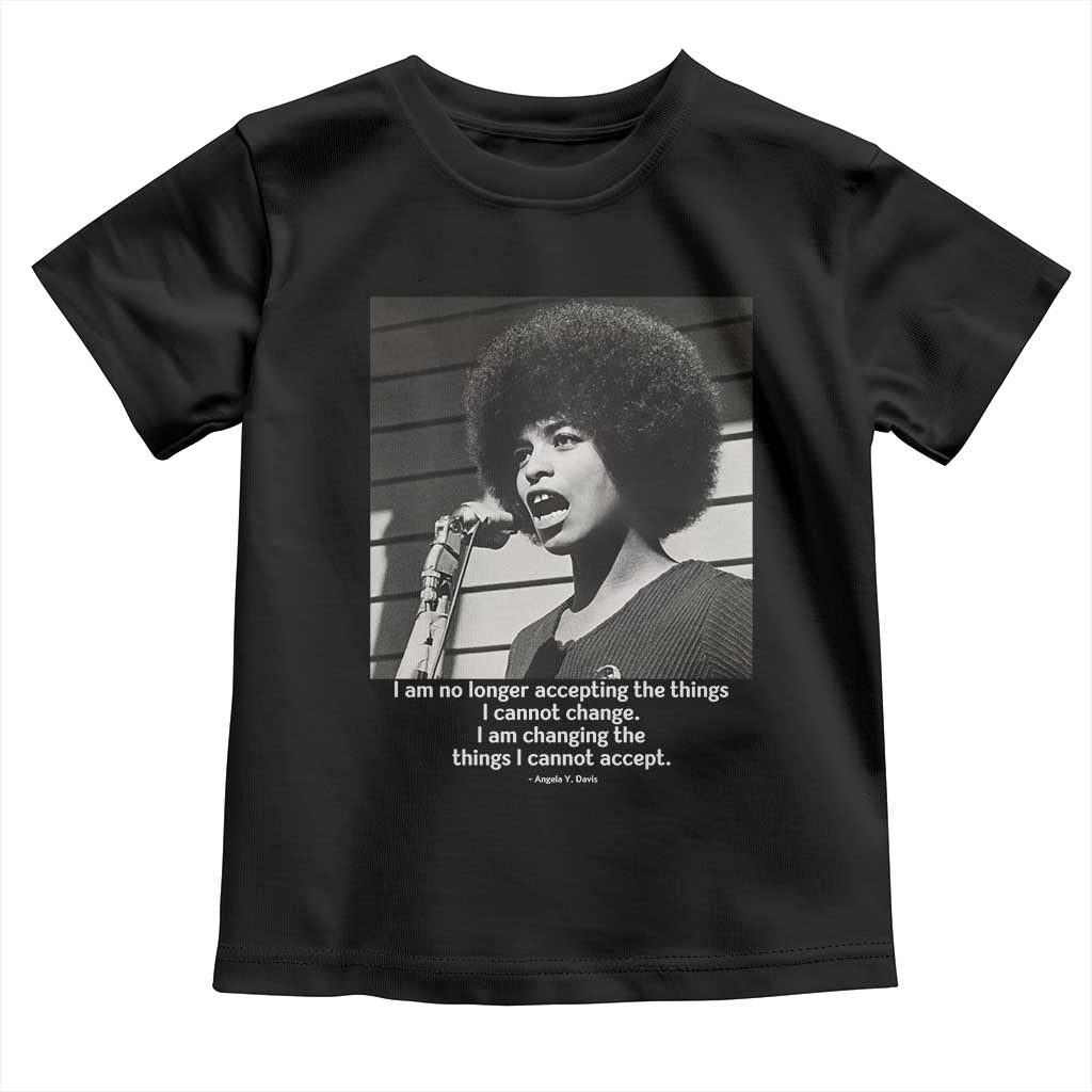 Angela Davis Inspirational Quote Toddler T Shirt Black History African Pride Power - Wonder Print Shop