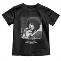 Angela Davis Inspirational Quote Toddler T Shirt Black History African Pride Power - Wonder Print Shop