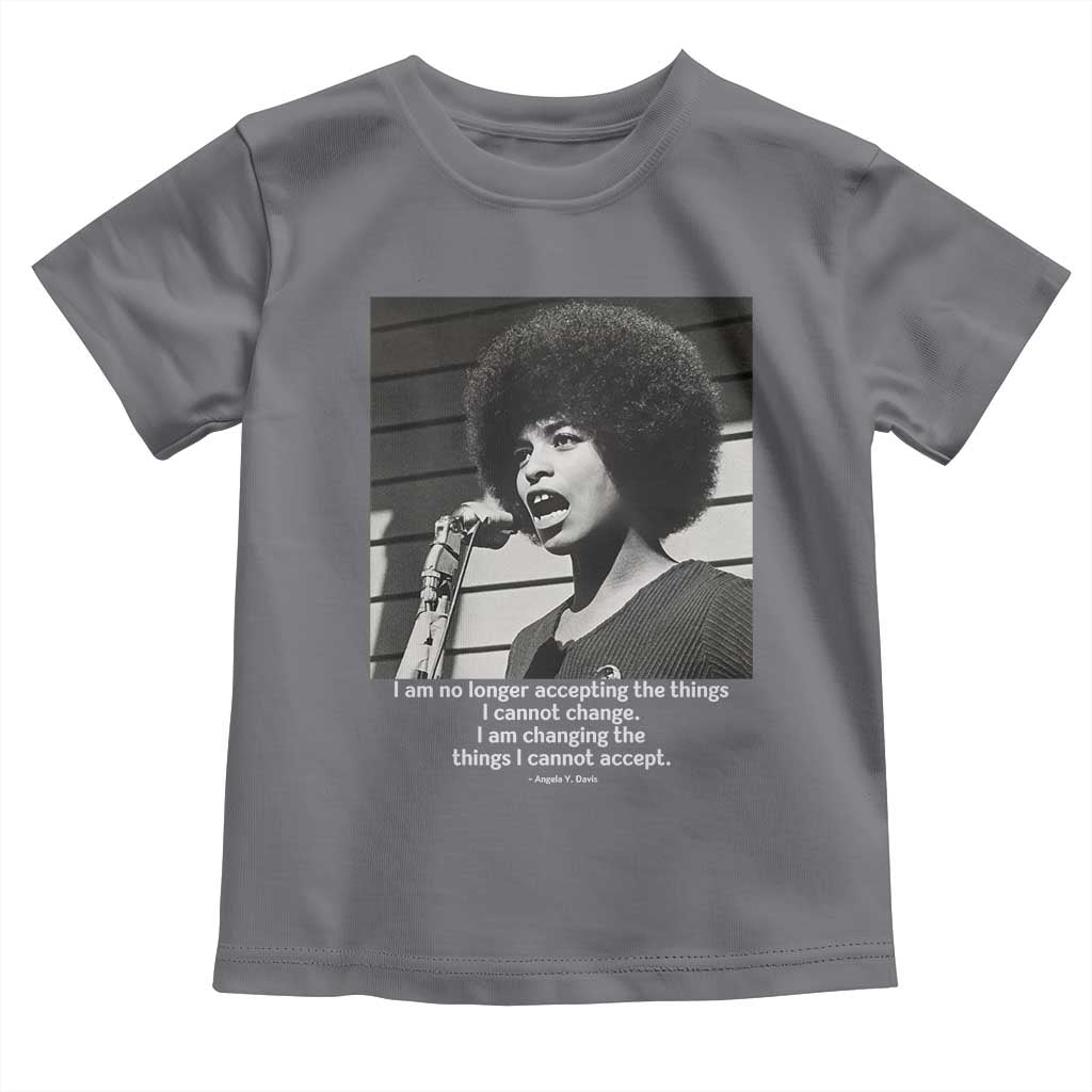 Angela Davis Inspirational Quote Toddler T Shirt Black History African Pride Power - Wonder Print Shop