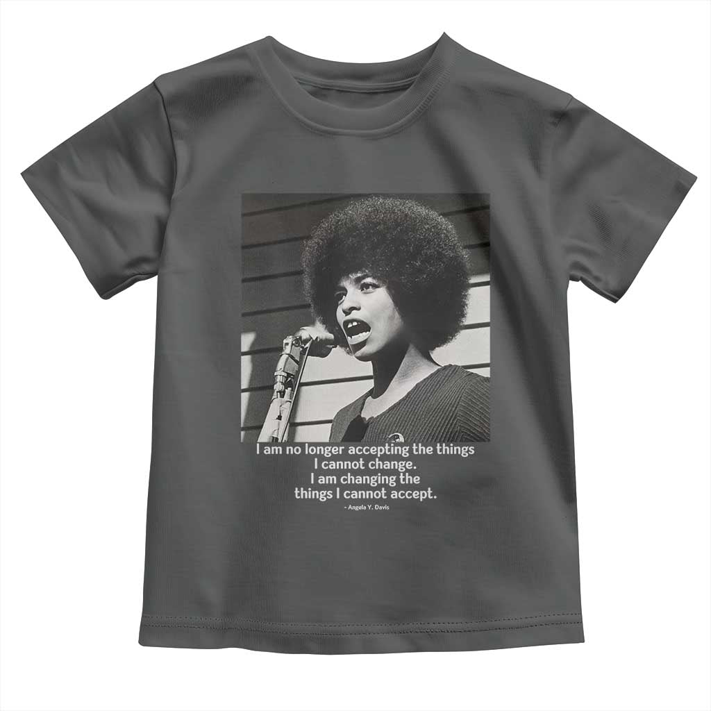Angela Davis Inspirational Quote Toddler T Shirt Black History African Pride Power - Wonder Print Shop