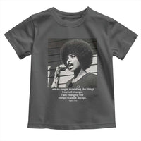 Angela Davis Inspirational Quote Toddler T Shirt Black History African Pride Power - Wonder Print Shop
